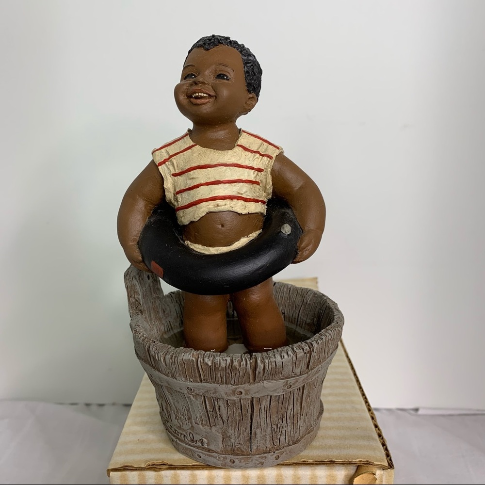All God's Children Bean Figurine Clear Water #14
